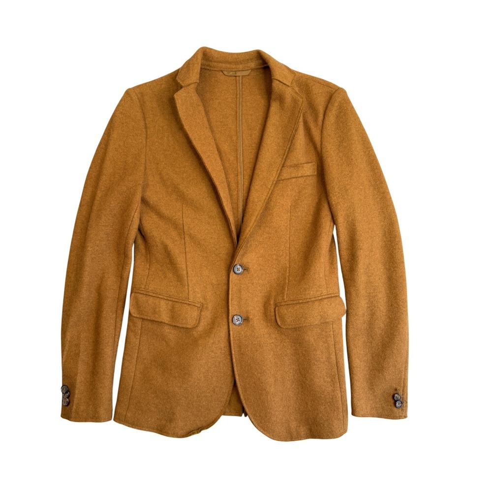 Rare Zara Collection Mens S Brown Wool Blend Two Button Blazer Sport Coat Preppy